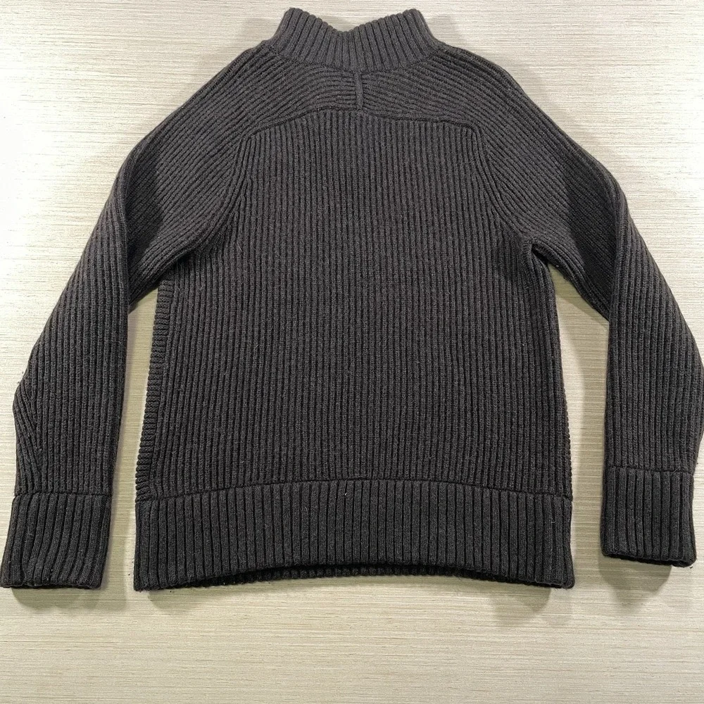 Banana Republic‎ Italian Yarn Sweater M Button Mock Neck Heavy Wool Pullover